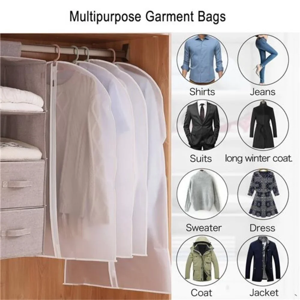Garment Bags Set of 5 Suit Covers Clothes Storage Travel Closet Organizer 33 Inc